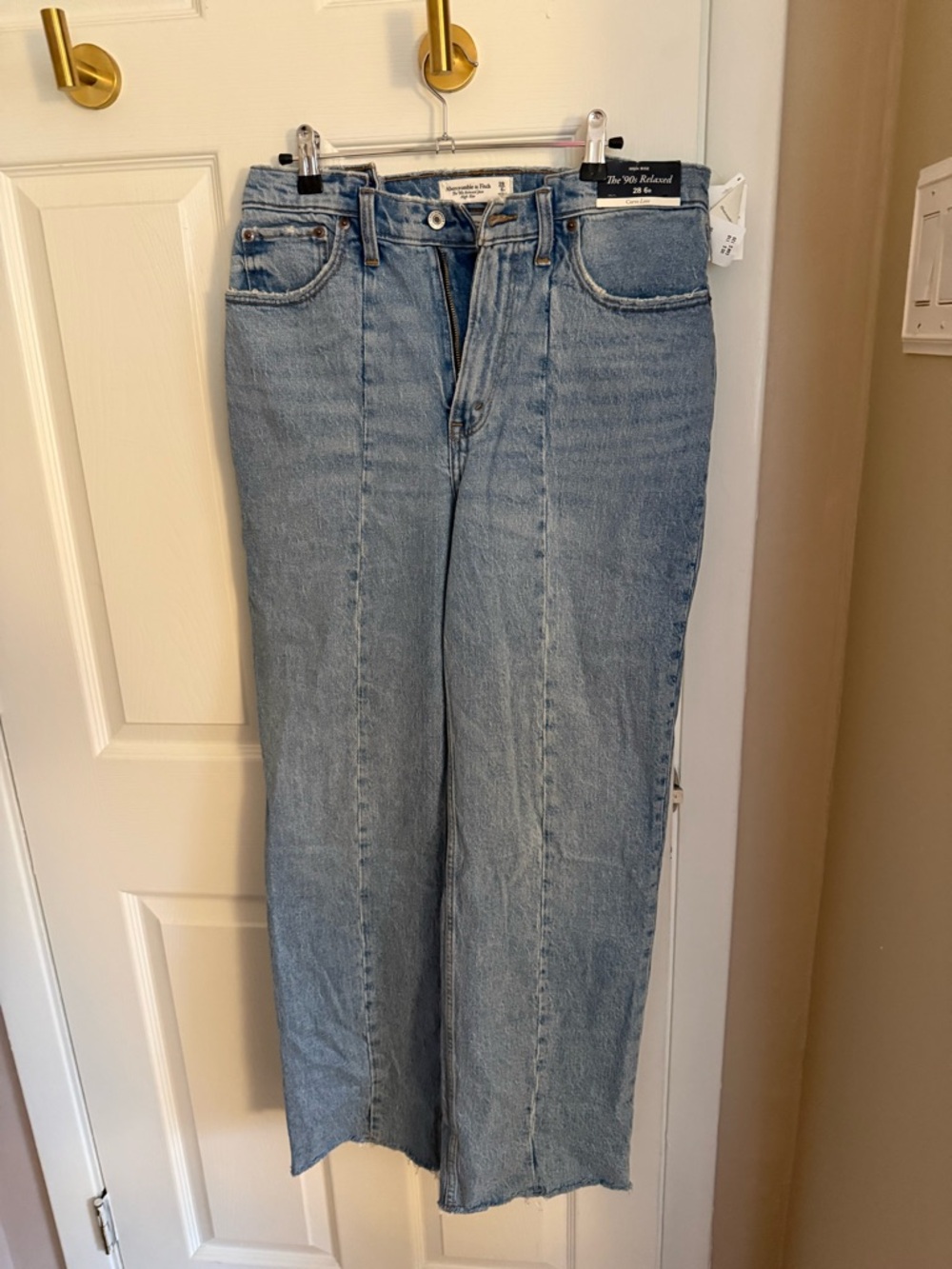 Abercrombie & Fitch Light Wash Wide-Leg Flare Jeans